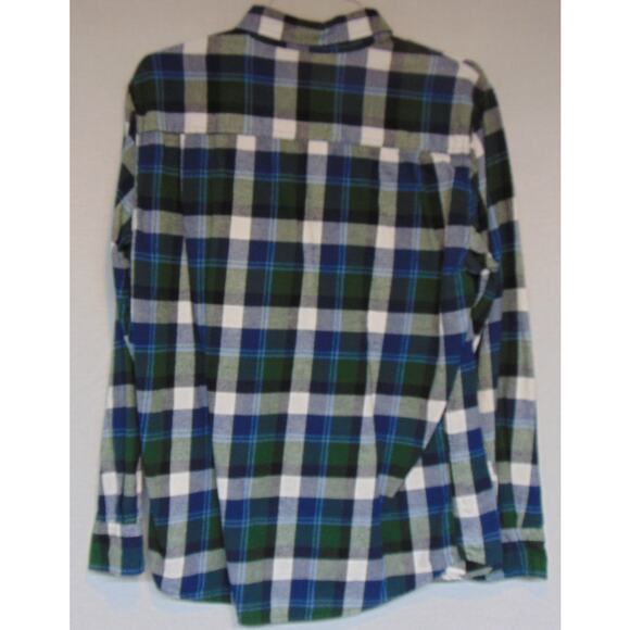 Weatherproof Vintage Flannel Shirt Mens Large Blue Plaid Button Down Long Sleeve - Picture 5 of 9